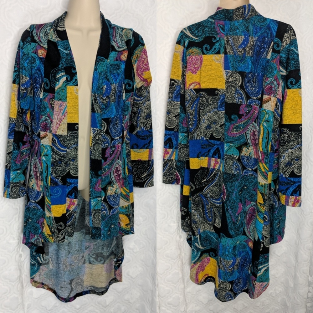 Mimosa Couture Printed Patchwork Open Duster S - image 2